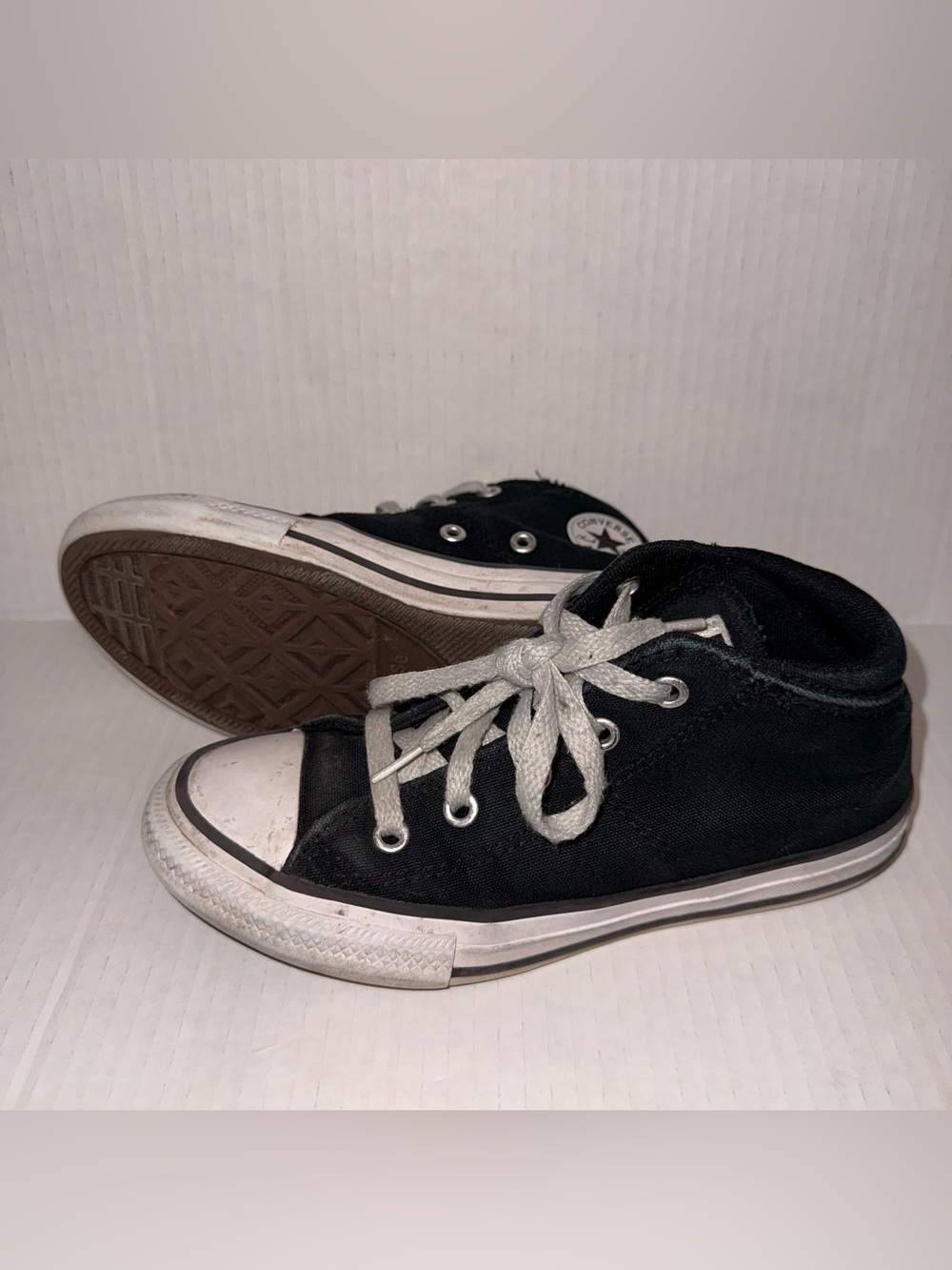 Converse Kids Black High-Top Sneakers with White Accents